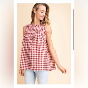 Red Check Blouse